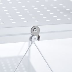 Estante pieghevole, 71,5 x 36 x 122,5 cm, in acciaio bianco | Collezione Kim
