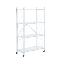 Prateleira dobrável, 71,5 x 36 x 122,5 cm, de aço branco | Coleção Kim