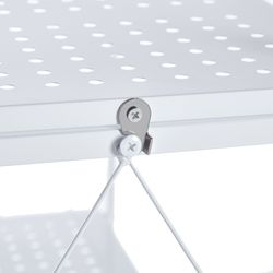 Prateleira dobrável, 71,5 x 36 x 122,5 cm, de aço branco | Coleção Kim