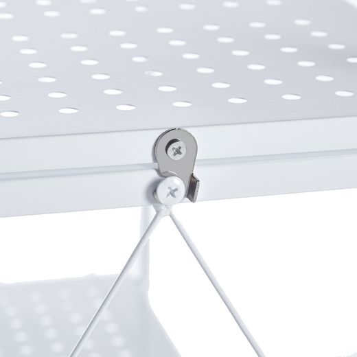 Prateleira dobrável, 71,5 x 36 x 122,5 cm, de aço branco | Coleção Kim