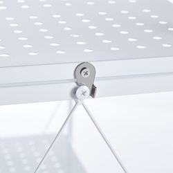Carrello pieghevole, 71,5 x 36 x 84 cm, in acciaio bianco | Collezione Kim