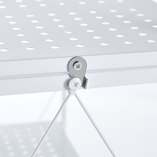 Carrello pieghevole, 71,5 x 36 x 84 cm, in acciaio bianco | Collezione Kim
