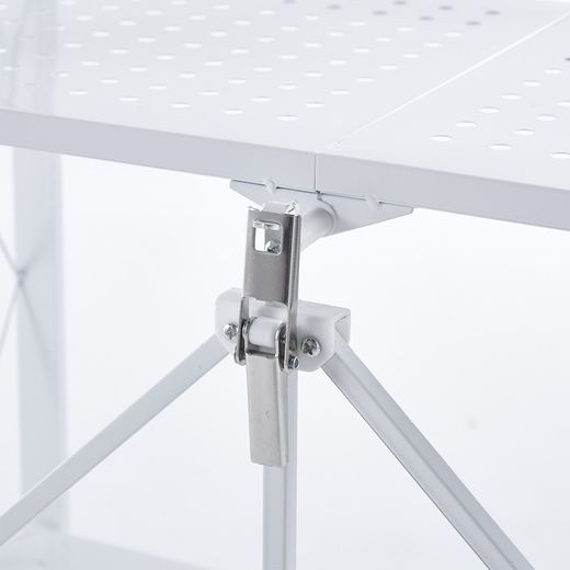 Carrello pieghevole, 71,5 x 36 x 84 cm, in acciaio bianco | Collezione Kim