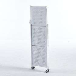 Carrello pieghevole, 71,5 x 36 x 84 cm, in acciaio bianco | Collezione Kim