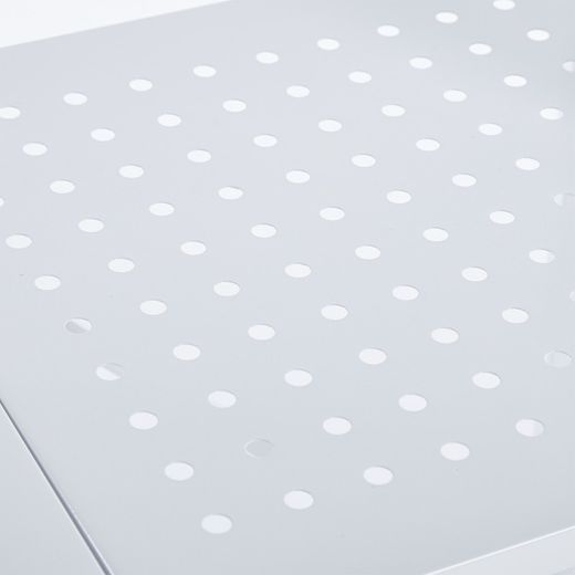 Carrello pieghevole, 71,5 x 36 x 84 cm, in acciaio bianco | Collezione Kim