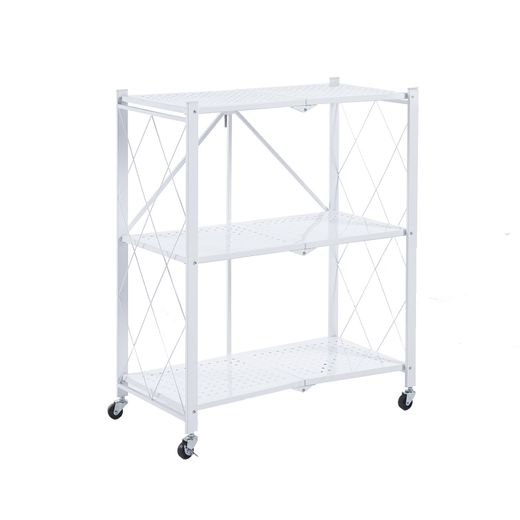 Prateleira dobrável, 71,5 x 36 x 84 cm, de aço branco | Coleção Kim