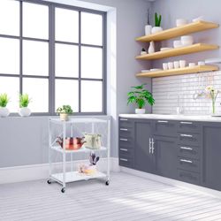 Prateleira dobrável, 71,5 x 36 x 84 cm, de aço branco | Coleção Kim