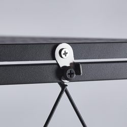 Estante pieghevole, 71,5 x 36 x 84 cm, in acciaio nero | Collezione Kim