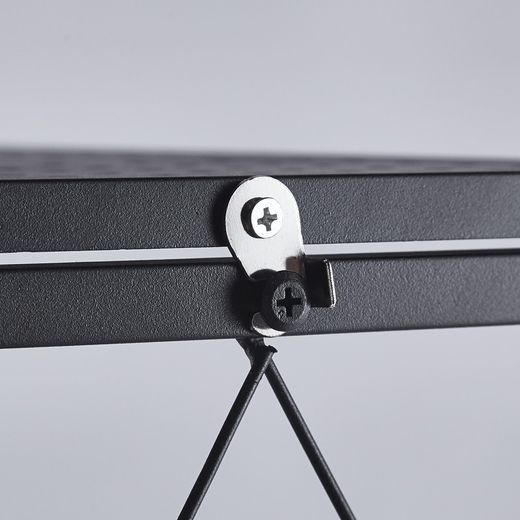 Estante pieghevole, 71,5 x 36 x 84 cm, in acciaio nero | Collezione Kim