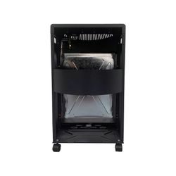 Stufa a gas pieghevole, 42 x 33 x 73 cm, in metallo e plastica nera | Collezione New Slim
