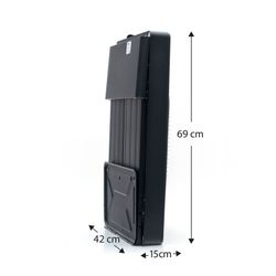 Stufa a gas pieghevole, 42 x 33 x 73 cm, in metallo e plastica nera | Collezione New Slim