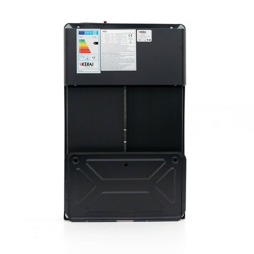 Stufa a gas pieghevole, 42 x 33 x 73 cm, in metallo e plastica nera | Collezione New Slim