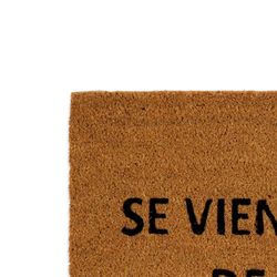 Tappeto da ingresso, 60 x 40 x 3 cm, in fibra di cocco marrone | Collezione Se viene llorao de casa!