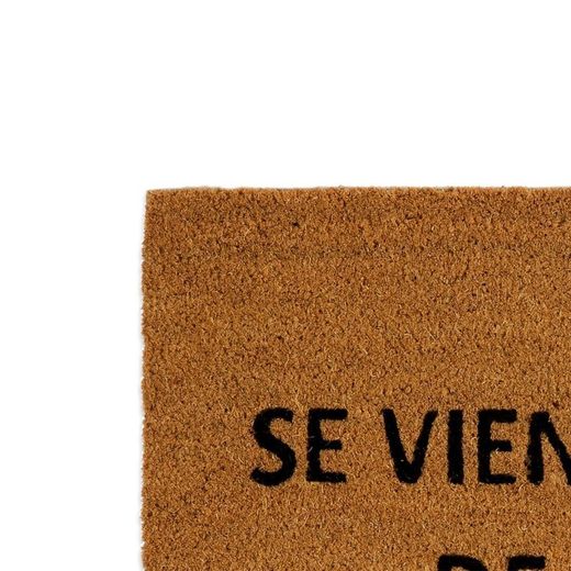 Tappeto da ingresso, 60 x 40 x 3 cm, in fibra di cocco marrone | Collezione Se viene llorao de casa!