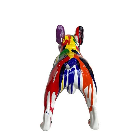 Figura Boston Terrier Bran, 52 x 25 x 41 cm, en poliresina multicolor
