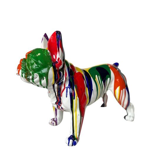 Figura Boston Terrier Bran, 52 x 25 x 41 cm, en poliresina multicolor