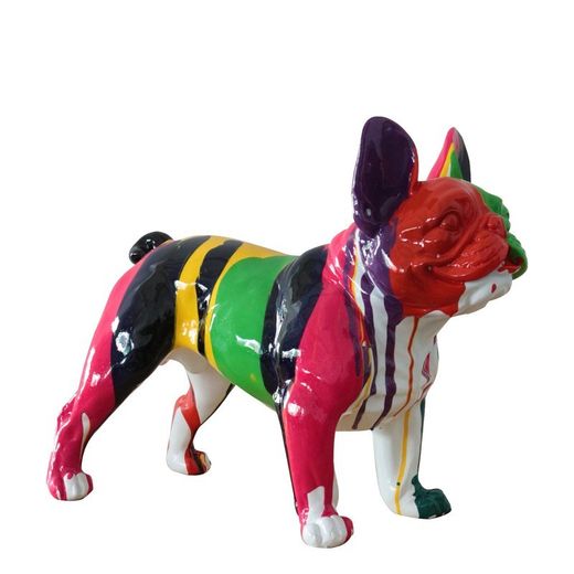 Figura Boston Terrier Bran, 52 x 25 x 41 cm, en poliresina multicolor