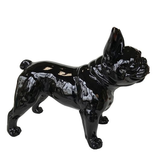 Figura Boston Terrier Osha, 52 x 25 x 41 cm, negro