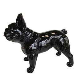 Figura Boston Terrier Osha, 52 x 25 x 41 cm, negro