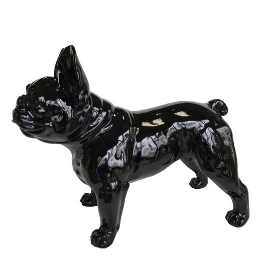 Figura Boston Terrier Osha, 52 x 25 x 41 cm, negro