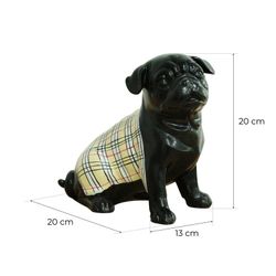 Figura Bulldog  Selene,  20 x 13 x 20 cm,  negro