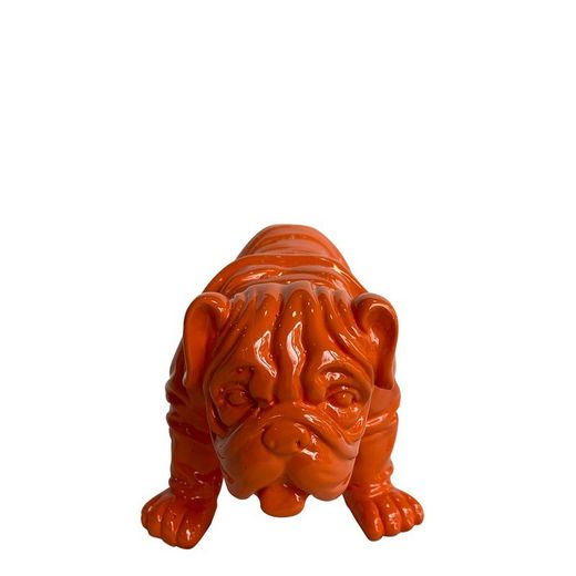 Figura Bulldog Troy, 23 x 14 x 11 cm, naranja