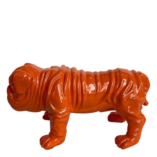 Figura Bulldog Troy, 23 x 14 x 11 cm, naranja