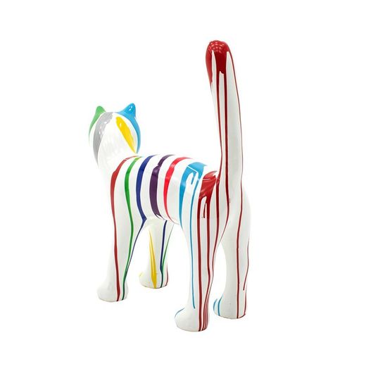 Statua decorativa di gatto L, 62 x 25 x 76 cm, in poliresina multicolore | Collezione Bastet