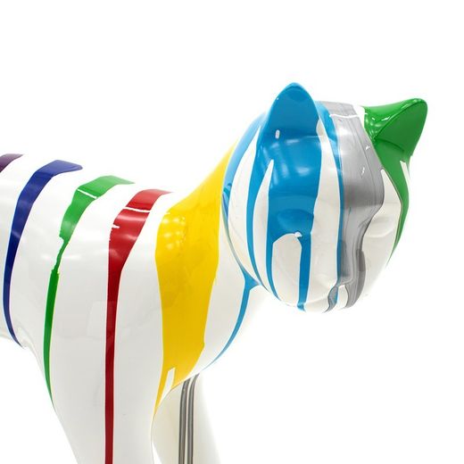 Statua decorativa di gatto L, 62 x 25 x 76 cm, in poliresina multicolore | Collezione Bastet