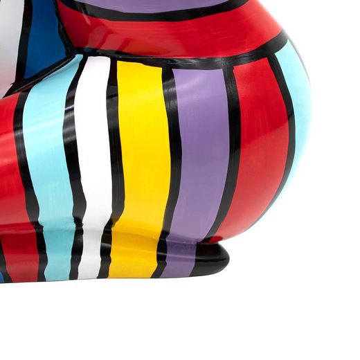 Sculpture décorative multicolore, 38 x 26 x 61 cm, en polyrésine multicolore | Collection Rachel