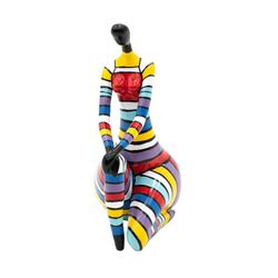 Sculpture décorative multicolore, 38 x 26 x 61 cm, en polyrésine multicolore | Collection Rachel
