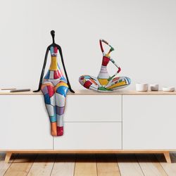 Statua decorativa femminile Feng Shui M, 53 x 26 x 53 cm, in poliresina multicolore | Collezione Fiona