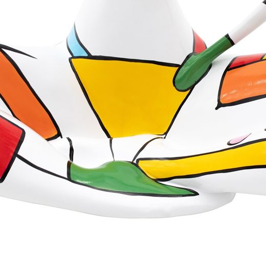 Statua decorativa femminile Feng Shui M, 53 x 26 x 53 cm, in poliresina multicolore | Collezione Fiona