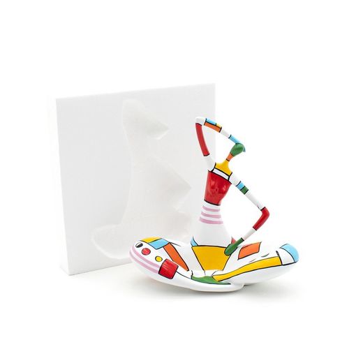 Statua decorativa femminile Feng Shui M, 53 x 26 x 53 cm, in poliresina multicolore | Collezione Fiona