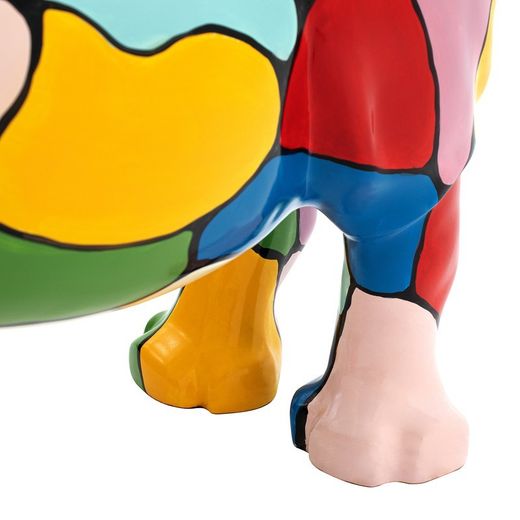 Figura decorativa Rinoceronte L, 104 x 26 x 47 cm, en poliresina multicolor