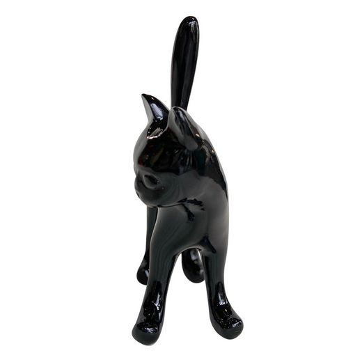 Statue de chat Bastis, 22 x 12 x 31 cm, noir