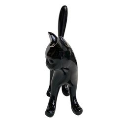 Statue de chat Bastis, 22 x 12 x 31 cm, noir