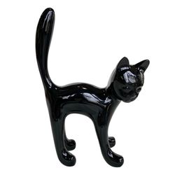 Statue de chat Bastis, 22 x 12 x 31 cm, noir