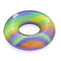 Flotteur gonflable Bestway Nautical Rainbow Tube 105x33 cm multicolore avec poignées de sécurité
