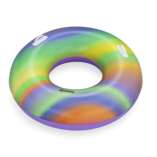 Flotteur gonflable Bestway Nautical Rainbow Tube 105x33 cm multicolore avec poignées de sécurité
