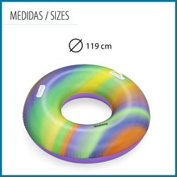 Flotteur gonflable Bestway Nautical Rainbow Tube 105x33 cm multicolore avec poignées de sécurité
