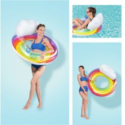 Flotteur gonflable Bestway Rainbow Dreams avec porte-gobelet multicolore 97 cm