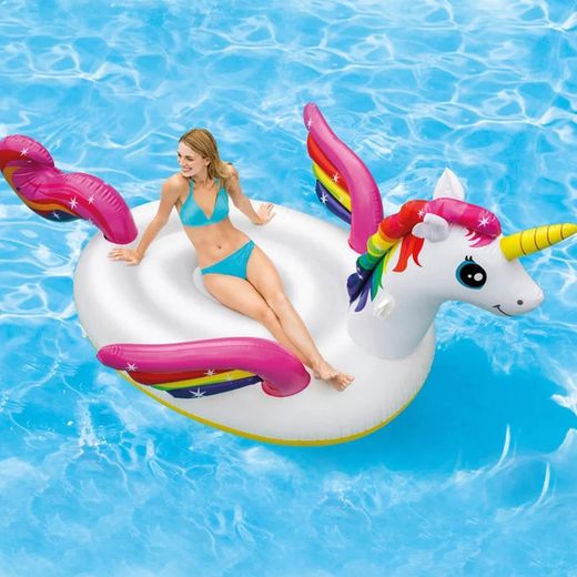 Flotador hinchable Unicornio XL Intex para 2 personas, 287x193x165 cm