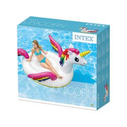 Flotador hinchable Unicornio XL Intex para 2 personas, 287x193x165 cm
