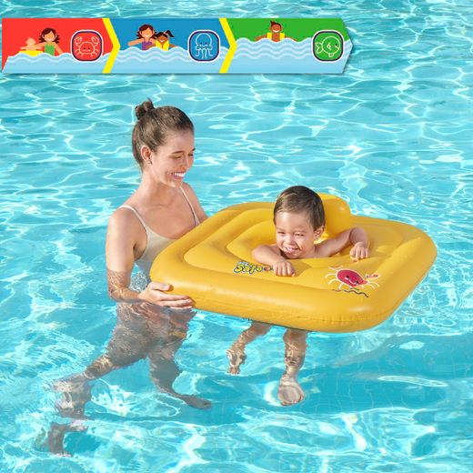 Flotteur Gonflable pour Bébé Bestway Swim Safe 72x24 cm Jaune avec Siège