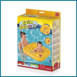 Flotteur Gonflable pour Bébé Bestway Swim Safe 72x24 cm Jaune avec Siège