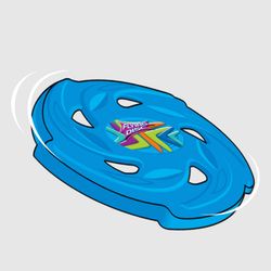 Frisbee para niños 24 cm, PVC resistente, juego al aire libre, +3 años
