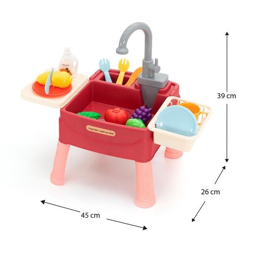 Lavandino per bambini, 45 x 26 x 39 cm, in polietilene multicolore | Collezione Basin of Wash