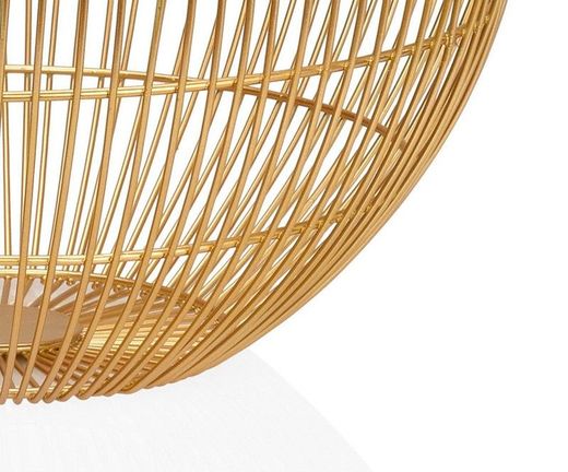 Vaso frutta, 32 x 32 x 16 cm, in metallo dorato | Collezione Gold
