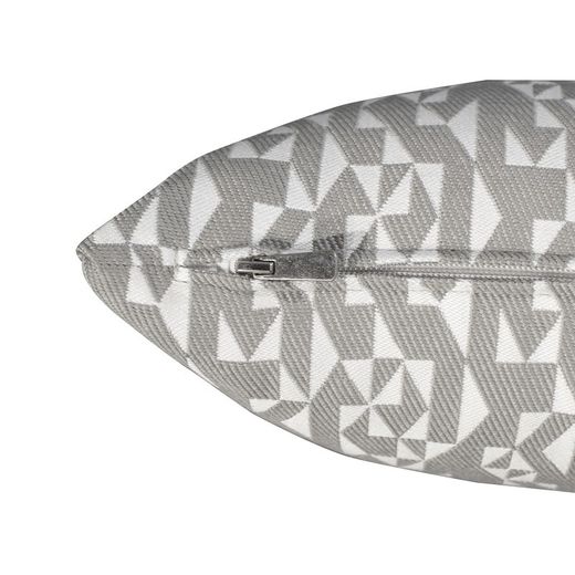 Copri-cuscino, 45 x 45 cm, con stampa geometrica grigio/crema | Collezione Breda